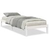 vidaXL Extra Long Bed Frame without Mattress White 100x210 cm Solid Wood Pine