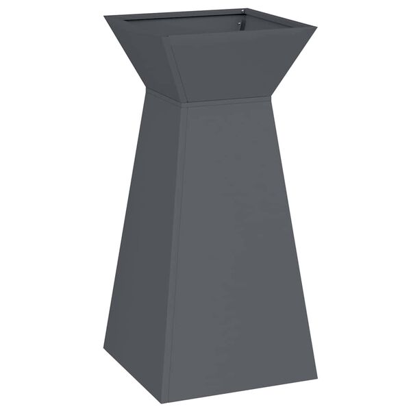 vidaXL Pillar Planter Anthracite 35 x 35 x 73 cm