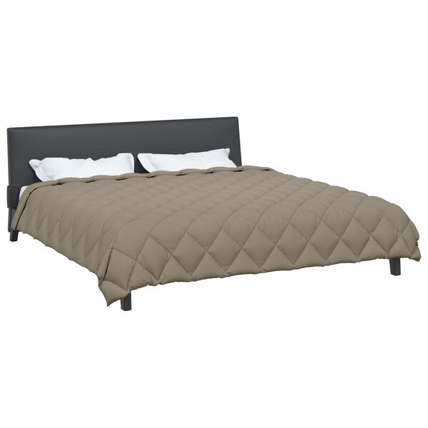 vidaXL Winter Duvet Light Grey 220 x 260 cm Microfiber