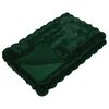 vidaXL Faux Rabbit Fur Blanket 4 pcs Dark Green 130 x 150 cm Polyester