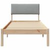 vidaXL Bed frame Brown and light grey 75 x 190 cm Solid pine wood