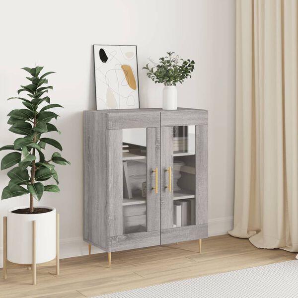 vidaXL Sideboard Grey Sonoma 69.5x34x90 cm Engineered Wood