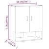 vidaXL Wall Cabinet High Gloss White 60x31x70 cm Engineered Wood