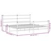 vidaXL Metal Bed Frame without Mattress with Footboard&nbsp;White 183x213cm