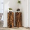 vidaXL Plant Stand 2pcs Smoked Oak 25x25x80 cm Engineered Wood