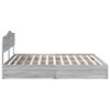 vidaXL Storage Bed Grey Sonoma 200 x 200 cm Engineered Wood