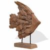 vidaXL Fish Sculpture Teak 40x12x57 cm