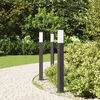 vidaXL Bollard Lights with Sensor 3 pcs 80 cm Black IP44