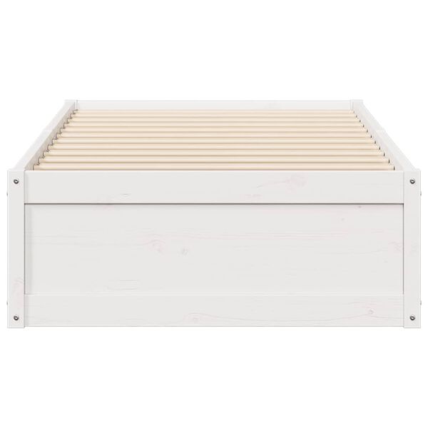 vidaXL Bed Frame without Mattress White 90x190 cm Single Solid Wood Pine