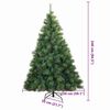vidaXL Artificial Hinged Christmas Tree Green 240 cm PVC, steel