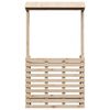 vidaXL Outdoor Bar Table with Roof 112.5x57x195.5 cm Solid Wood