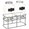 vidaXL Beverage Dispensers 2 pcs with Stand 2 x 4 L Glass