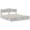 vidaXL Storage Bed Concrete Grey 200 x 200 cm Engineered Wood