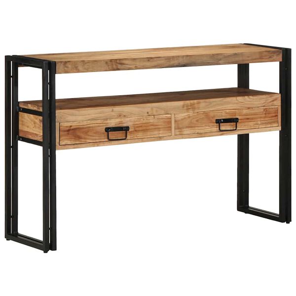 vidaXL Console Table Brown 120 x 33 x 75 cm Solid Acacia Wood