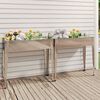 vidaXL Garden Planters 2 pcs Galvanised Steel