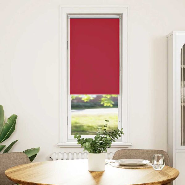 vidaXL Roller Blind Blackout Red 55x175 cm Fabric Width 50.7 cm Polyester