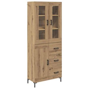 vidaXL Highboard 2 pcs Artisan Oak 69.5 x 34 x 180 cm Engineered Wood