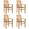 vidaXL Dining Chair 2 pcs Brown 62.5 x 54. x 95.5 cm Solid Teak Wood
