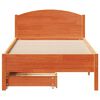 vidaXL Bed Frame without Mattress Wax Brown 90x200 cm Solid Wood Pine