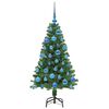 vidaXL Artificial Christmas Tree with 150 LEDs with Stand Green 120 cm