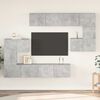 vidaXL 8 Piece TV Cabinet Set Concrete Grey Engineered Wood