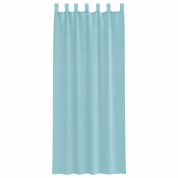 vidaXL Voile Curtains with Rod Pockets 2 pcs Turquoise
