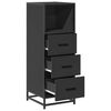 vidaXL Bathroom Cabinet Black 35x37.5x100 cm Engineered Wood