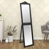 vidaXL Free-Standing Mirror Black 50x200 cm