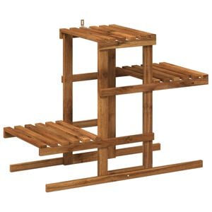 vidaXL Plant Stand Natural 82 x 36 x 60 cm Solid Acacia Wood