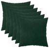 vidaXL Cushion with Pillow HEERLEN 6 pcs Dark Green Velvet