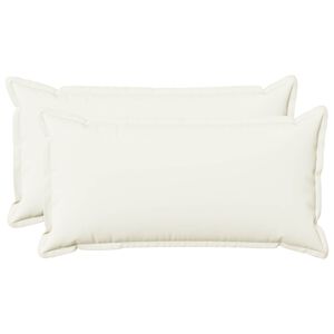 vidaXL Cushion Cover 2 pcs HOUTEN White 40 x 80 cm Faux Linen