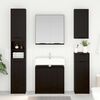 vidaXL Bathroom Cabinet Set with Shelf 2 pcs Black Oak Engineered Wood