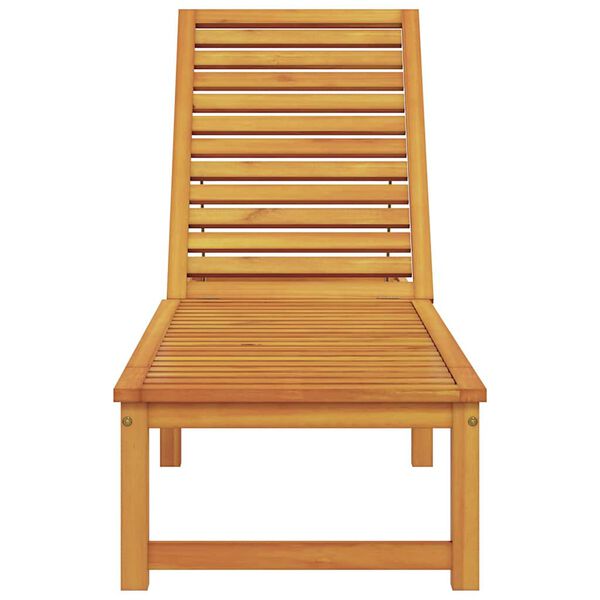 vidaXL Sun Lounger Reclining Brown 53 x 202 x 89cm Solid Acacia wood