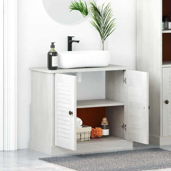 vidaXL Sink Cabinet with Shelf VIGO Antique white 67.5 x 34 x 59 cm