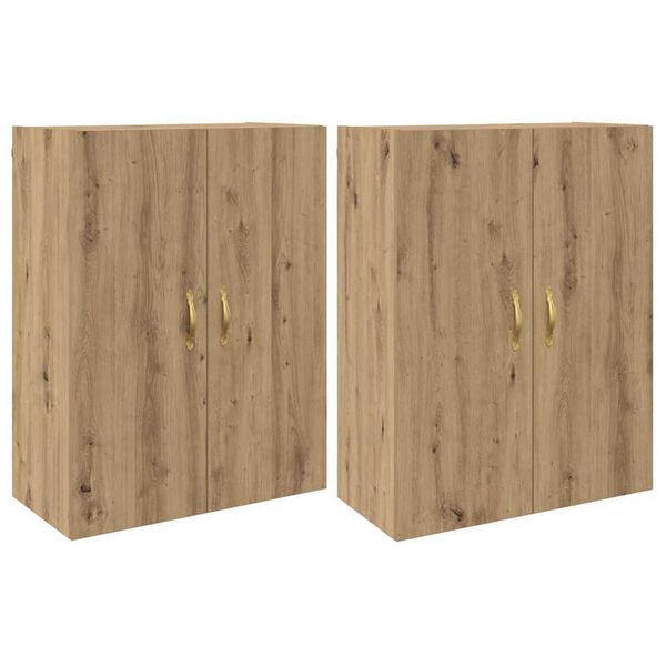 vidaXL Wall-Mounted Cabinet 2 pcs Artisan Oak 69.5 x 34 x 90 cm