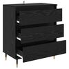vidaXL Sideboard with Drawer Black Oak 60 x 35 x 70 cm Engineered Wood