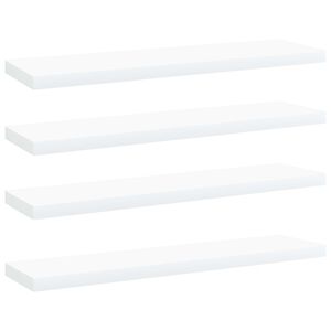 vidaXL Bookshelf Boards 4 pcs White 40x10x1.5 cm Engineered Wood