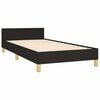 vidaXL Bed Frame without Mattress Black 90x190cm Single Fabric