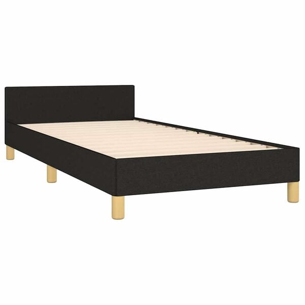 vidaXL Bed Frame without Mattress Black 90x190cm Single Fabric