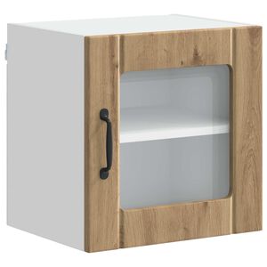 vidaXL Wall Glass Cabinet LUCCA 2 pcs Artisan Oak 40 x 31 x 40 cm