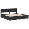 vidaXL Bed Frame Black and Silver 200 x 200 cm Engineered Wood