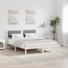 vidaXL Bed Frame with Upholstered Headboard Light Grey 150 x 200 cm