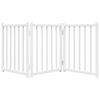 vidaXL Dog Gate Foldable 3 Panels White 150 cm Solid Wood Fir