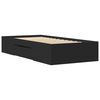 vidaXL Bed Frame without Mattress Black 100x200 cm Engineered Wood