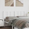 vidaXL Metal Replace Headboard White 160 cm