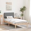 vidaXL Bed Frame with Upholstered Headboard Light Grey 90 x 190 cm