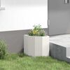 vidaXL Corner Planter White 30 x 30 x 35 cm Steel