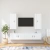 vidaXL 4 Piece TV Cabinet Set White Engineered Wood