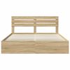 vidaXL Bed Frame with Headboard Sonoma 180 x 200 cm Solid Pine Wood