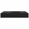 vidaXL Storage Bed Frame Black Oak 140 x 200 cm Engineered Wood